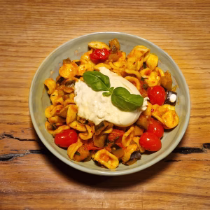 recept: Pasta orecchiette met nduja en aubergine