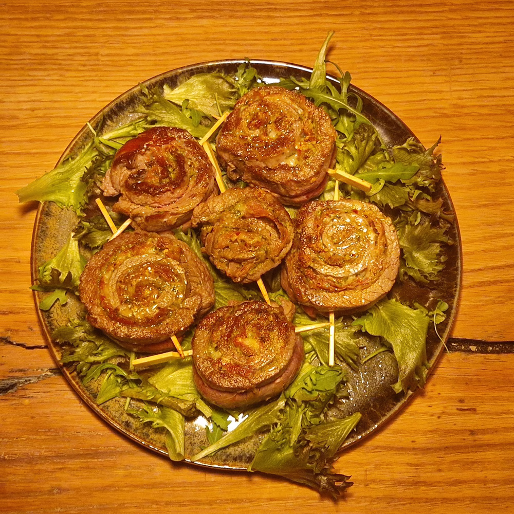 Bavette pinwheels recept