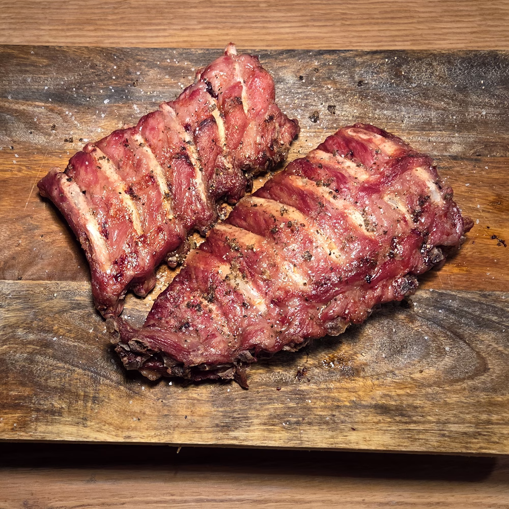 recept iberico ribben met zeeuwesche zoute zwarte knoflook