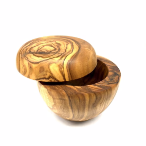 ComVino Olijfhout - Zoutdoos met Deksel & Zoutschep